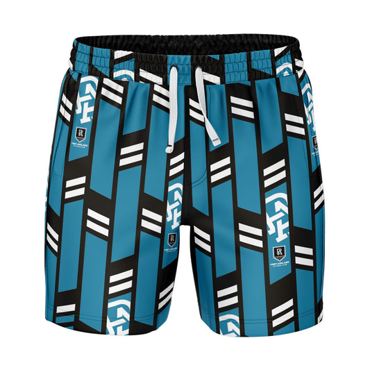 AFL RIVIERA VOLLEY SWIM SHORTS - PORT ADELAIDE POWER
