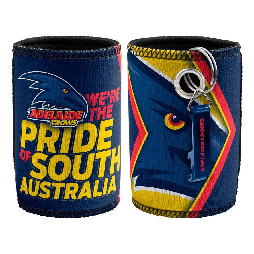AFL ADELAIDE CROWS CAN COOLER WITH BOTTLE OPENER
