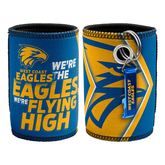AFL WEST COAST EAGLES CAN COOLER WITH BOTTLE OPENER