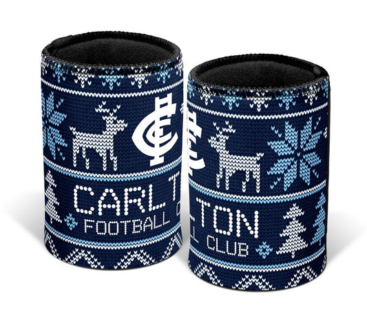 AFL CARLTON BLUES XMAS CAN COOLER