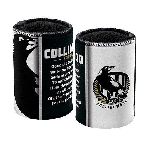 AFL COLLINGWOOD MAGPIES TEAM SONG CAN COOLER
