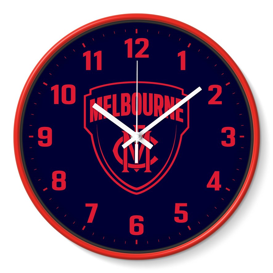 AFL WALL CLOCK - MELBOURNE DEMONS