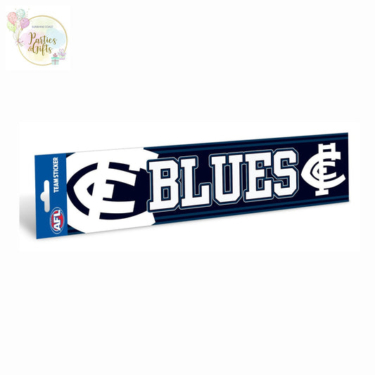 AFL CARLTON BLUES BUMPER STICKER