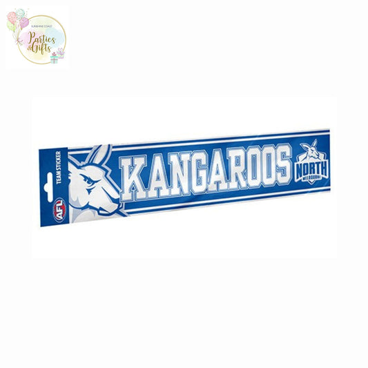 AFL NORTH MELBOURNE KANGAROOS BUMPER STICKER