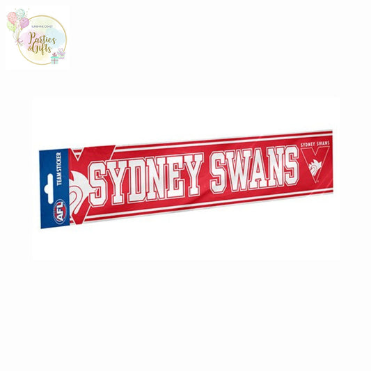 AFL SYDNEY SWANS BUMPER STICKER