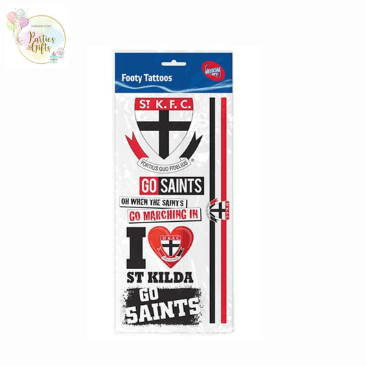 AFL ST KILDA SAINTS TEMPORARY TATTOO SHEET
