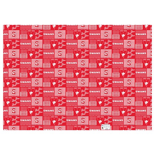 AFL SYDNEY SWANS GIFT WRAPPING PAPER