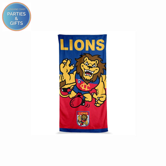 AFL JUMBO BEACH TOWEL - BRISBANE LIONS
