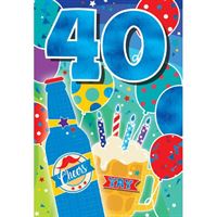 BIRTHDAY CARD - 40TH BIRTHDAY
