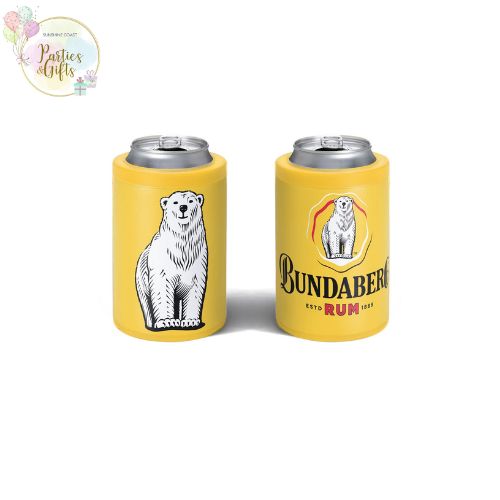 BUNDABERG RUM BUNDY BEAR YELLOW INSULATED CAN COOLER