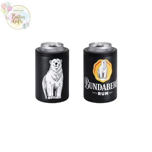 BUNDABERG RUM BUNDY BEAR BLACK INSULATED CAN COOLER