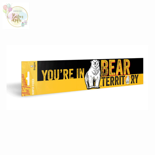 BUNDABERG RUM "YOU'RE IN BEAR TERRITORY" BUMPER STICKER