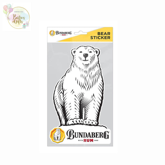 BUNDABERG RUM BUNDY BEAR ROSETTE STICKER