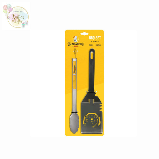 BUNDABERG RUM BUNDY BEAR BBQ TONG & SPATULA PACK