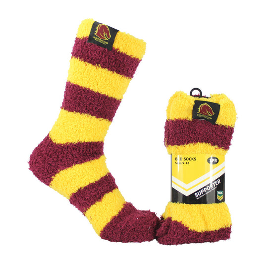 NRL BRISBANE BRONCOS BED SOCKS