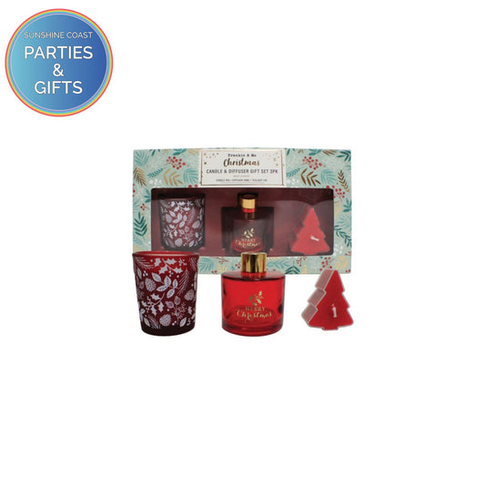 FRANKIE & ME CHRISTMAS CANDLE & DIFFUSER GIFT SET - 3 PACK