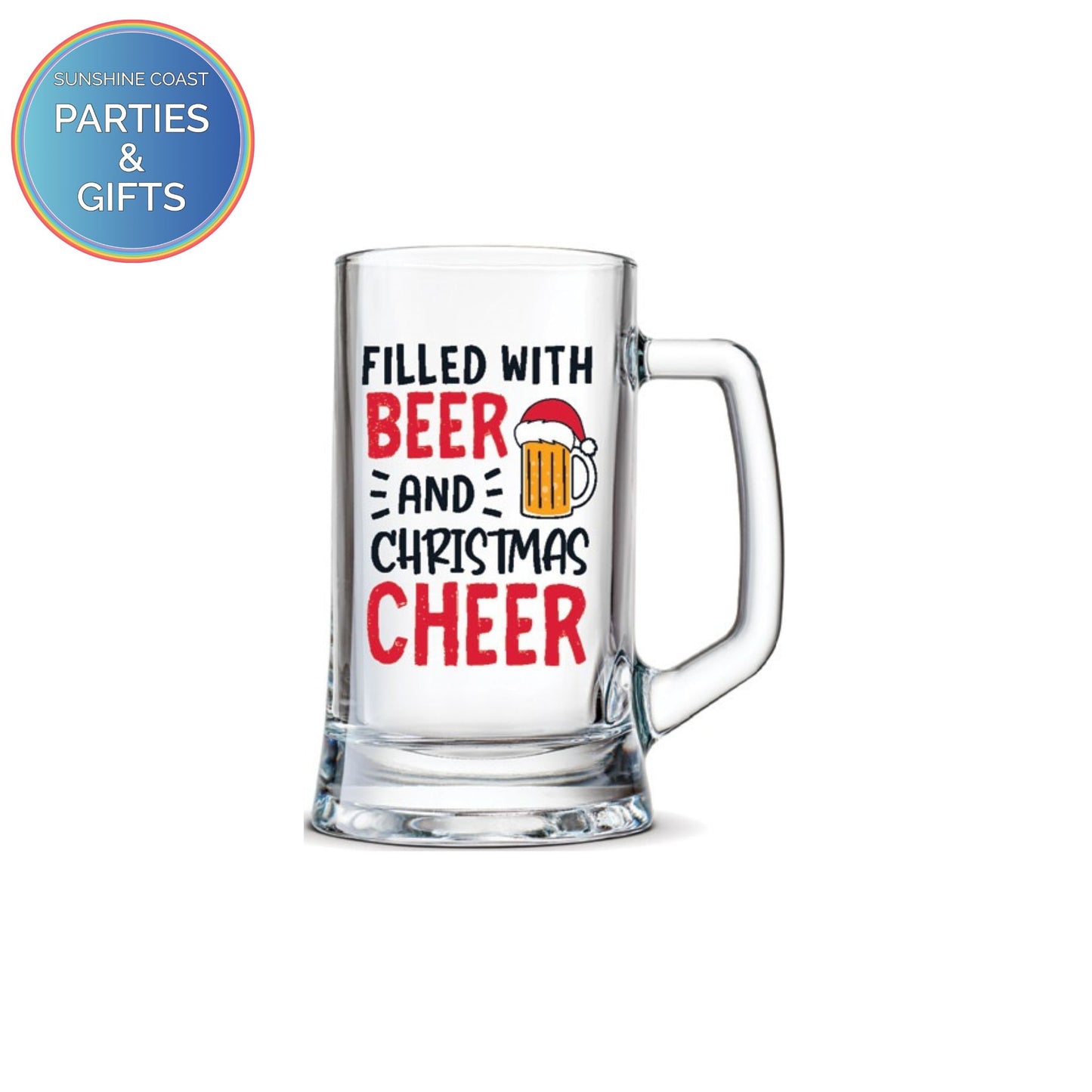 CHRISTMAS BEER MUG WITH HANDLE