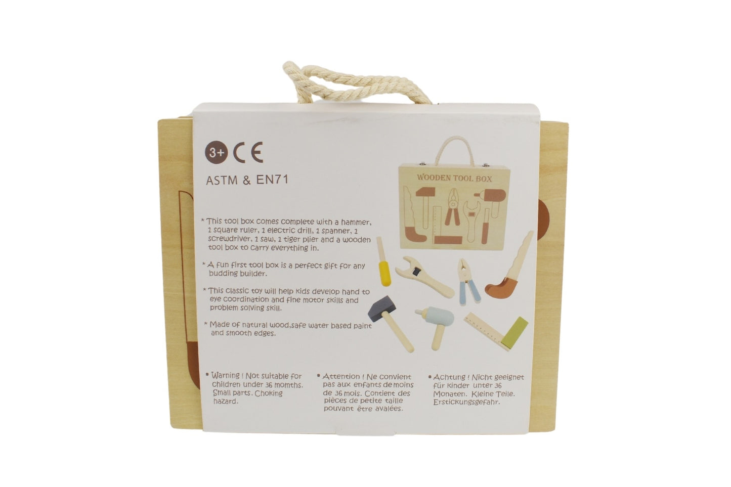 KAPER KIDZ WOODEN KIDS TOOL BOX