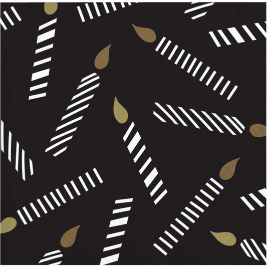 GOLDEN WISHES BEVERAGE NAPKINS - PACK OF 16