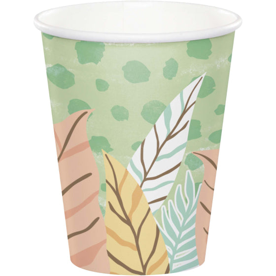 BABY SHOWER SAFARI BABY 266ML PAPER CUPS - PACK OF 8