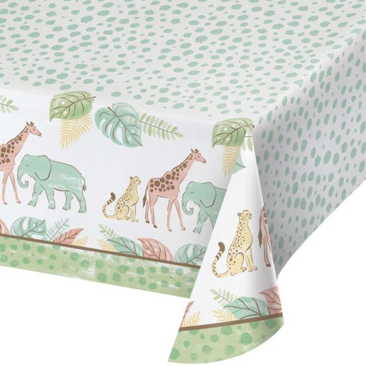 BABY SHOWER SAFARI BABY PAPER TABLECOVER 137CM x 244CM