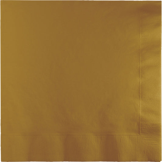 GLITTERING GOLD LUNCH NAPKINS - PACK OF 50