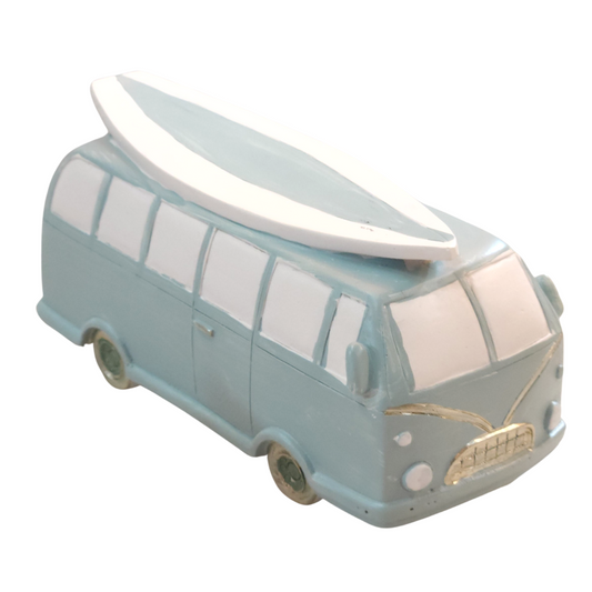 BLUE COMBI VAN MONEY BOX - 17CM
