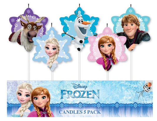 DISNEY FROZEN PARTY CANDLES - PACK OF 5
