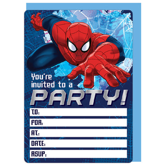 THE ULTIMATE SPIDERMAN INVITATION SET - PACK OF 16