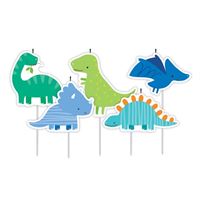DINOSAUR BIRTHDAY CANDLE - PACK OF 5