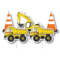 CONSTRUCTION BIRTHDAY CANDLES - PACK OF 5