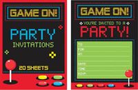 TEEN ARCADE INVITATION PAD - PACK OF 20
