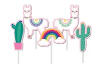 ARTWRAP LLAMA CAKE TOPPER SET - PACK OF 5