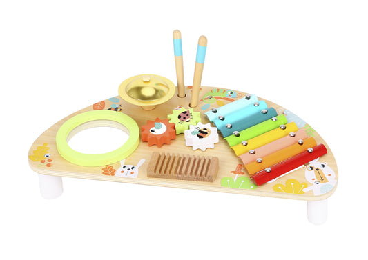 TOOKY TOY WOODEN MULTIFUNCTION MUSIC TABLETOP