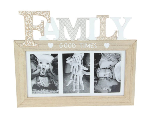 PHOTO FRAME TRIPLE FAMILY FRAME WALL HANGER - 40CM x 32.5CM