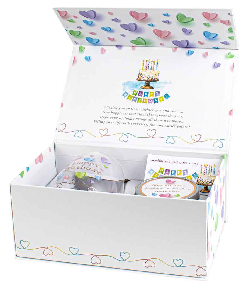 HAPPY BIRTHDAY STEMLESS GLASS AND CANDLE GIFT SET