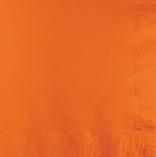 SUN KISSED ORANGE LUNCH NAPKINS - PACK OF 50