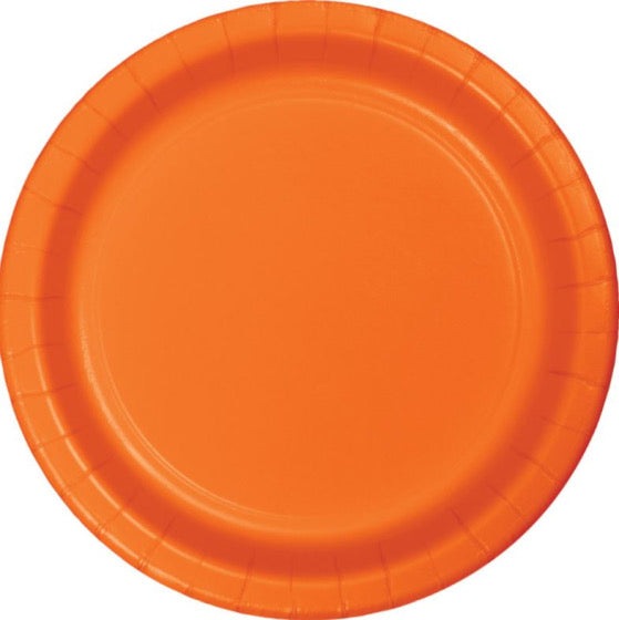 SUN KISSED ORANGE 22.2CM DINNER PLATES - 24 PACK