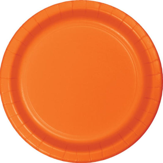SUN KISSED ORANGE 22.2CM DINNER PLATES - 24 PACK