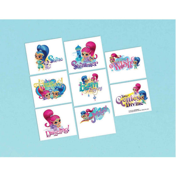 SHIMMER AND SHINE TEMPORARY TATTOOS - PACK OF 8