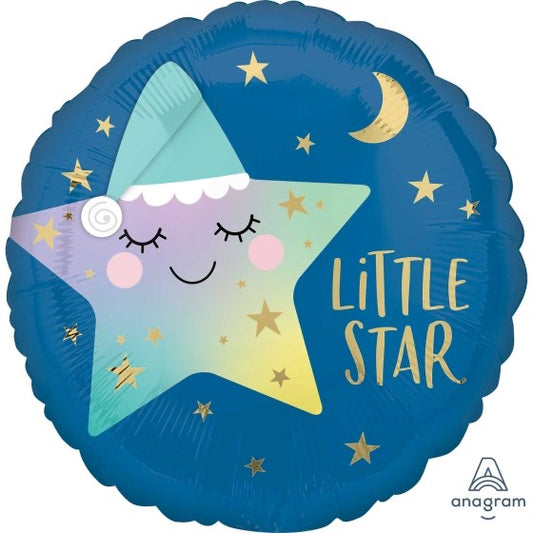 BABY SHOWER SLEEPY LITTLE STAR FOIL BALLOON - 43CM