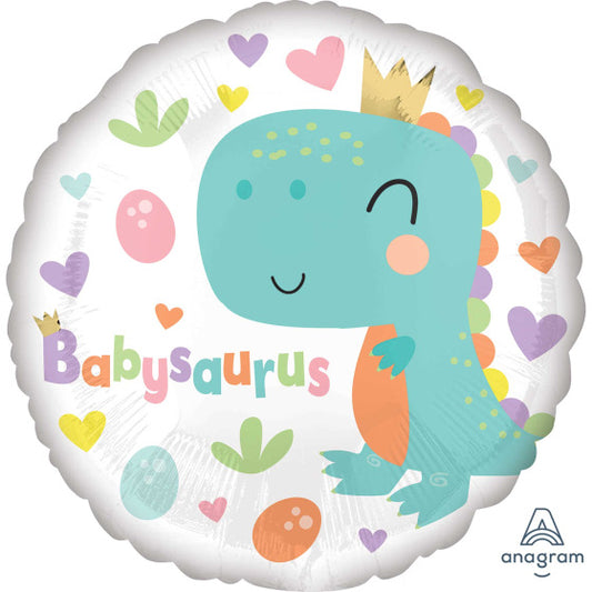 BABY SHOWER BABYSAURUS FOIL BALLOON - 43CM