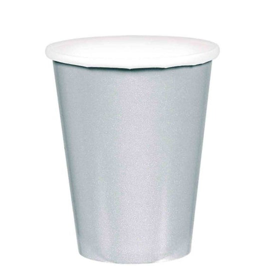 SILVER PAPER 266ML CUPS - PACK OF 20