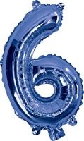 ARTWRAP BLUE FOIL BALLOON - NUMBER 6