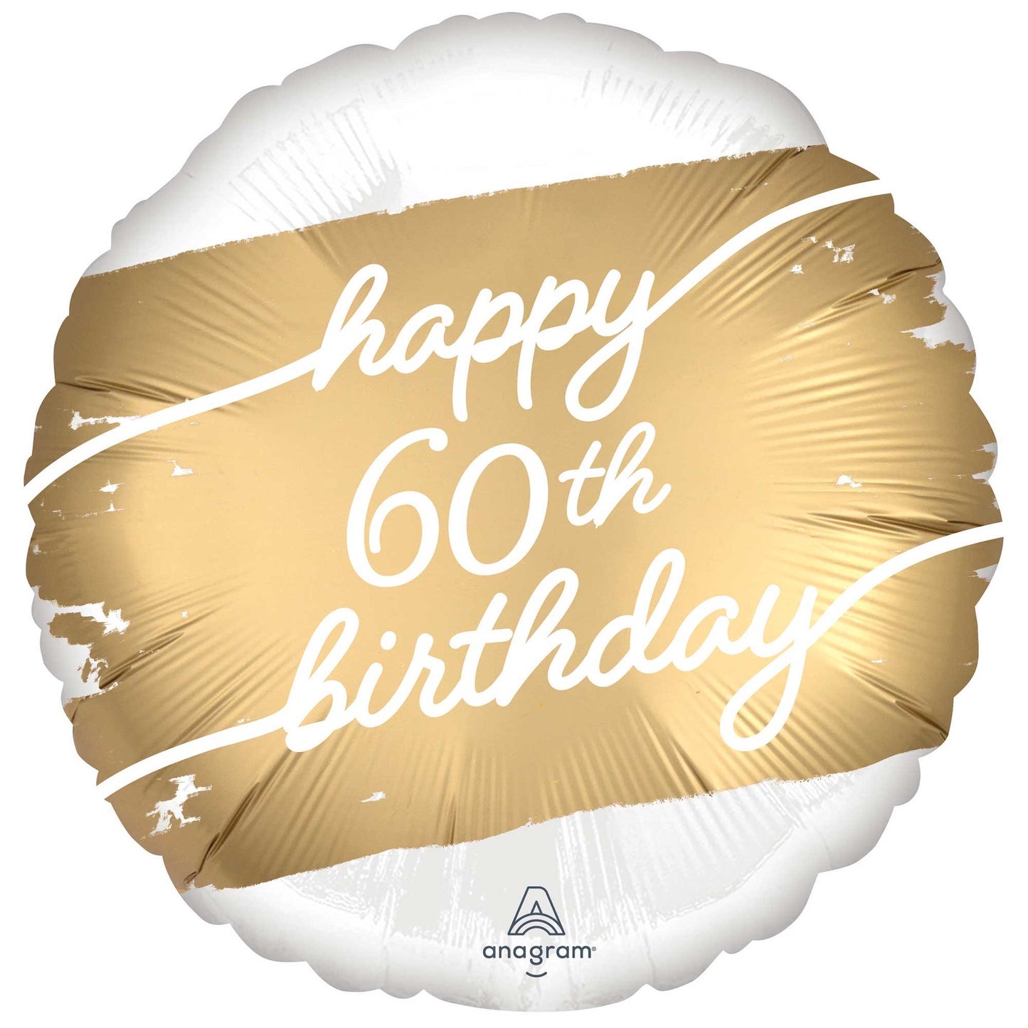 HAPPY 60TH BIRTHDAY GOLDEN FOIL BALLOON - 45CM