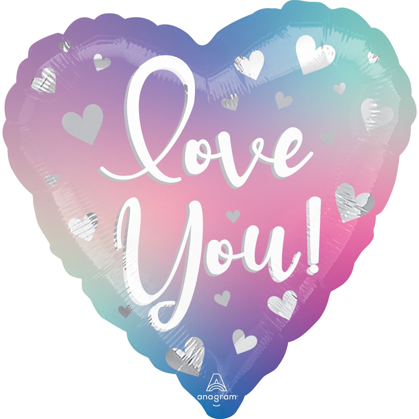 LOVE YOU HEART FOIL BALLOON - 43CM