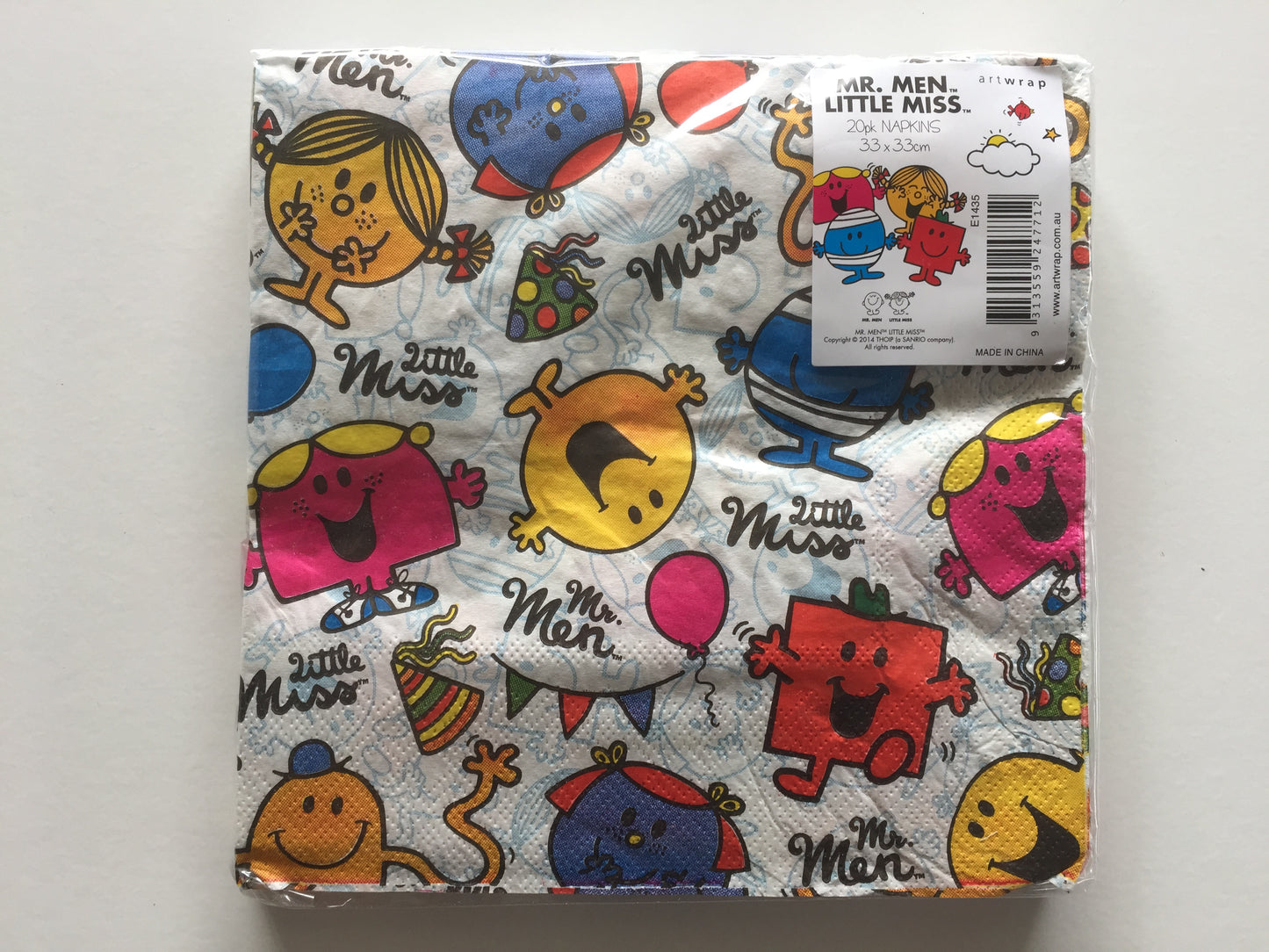 MR MEN LITTLE MISS LUNCH NAPKINS - PACK OF 20