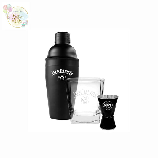JACK DANIELS COCKTAIL SHAKER, SPIRIT GLASS & JIGGER GIFT SET