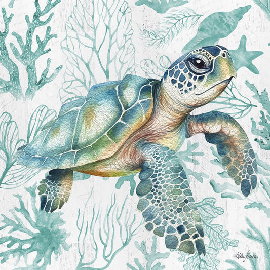 KELLY LANE TURTLE CANVAS - 20CM x 20CM
