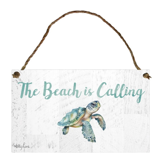 KELLY LANE TURTLE HANGING TIN SIGN - 18CM x 30CM